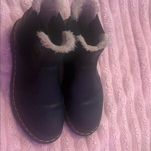 Dr. Martens Black Women's Fur-Lined Boots